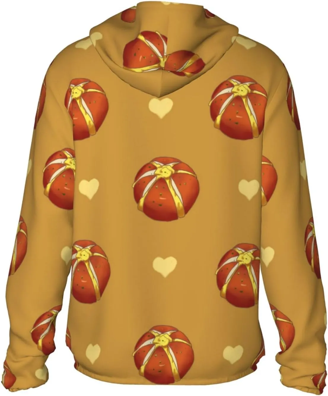 Lightweight UV Protection Sun Jacket, Buttered Bread Print Sportswear Hooded Sunblock Shirt for Outdoor