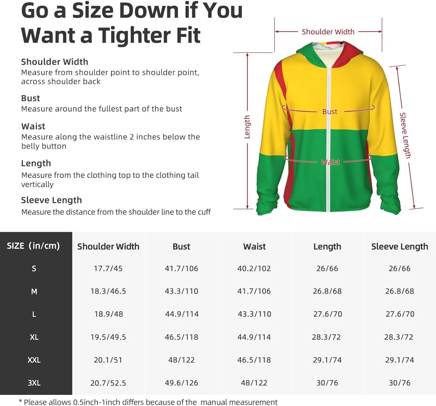 Lightweight UV Protection Sun Jacket, Flag of Guinea-Bissau Print Sportswear Hooded Sunblock Shirt for Outdoor