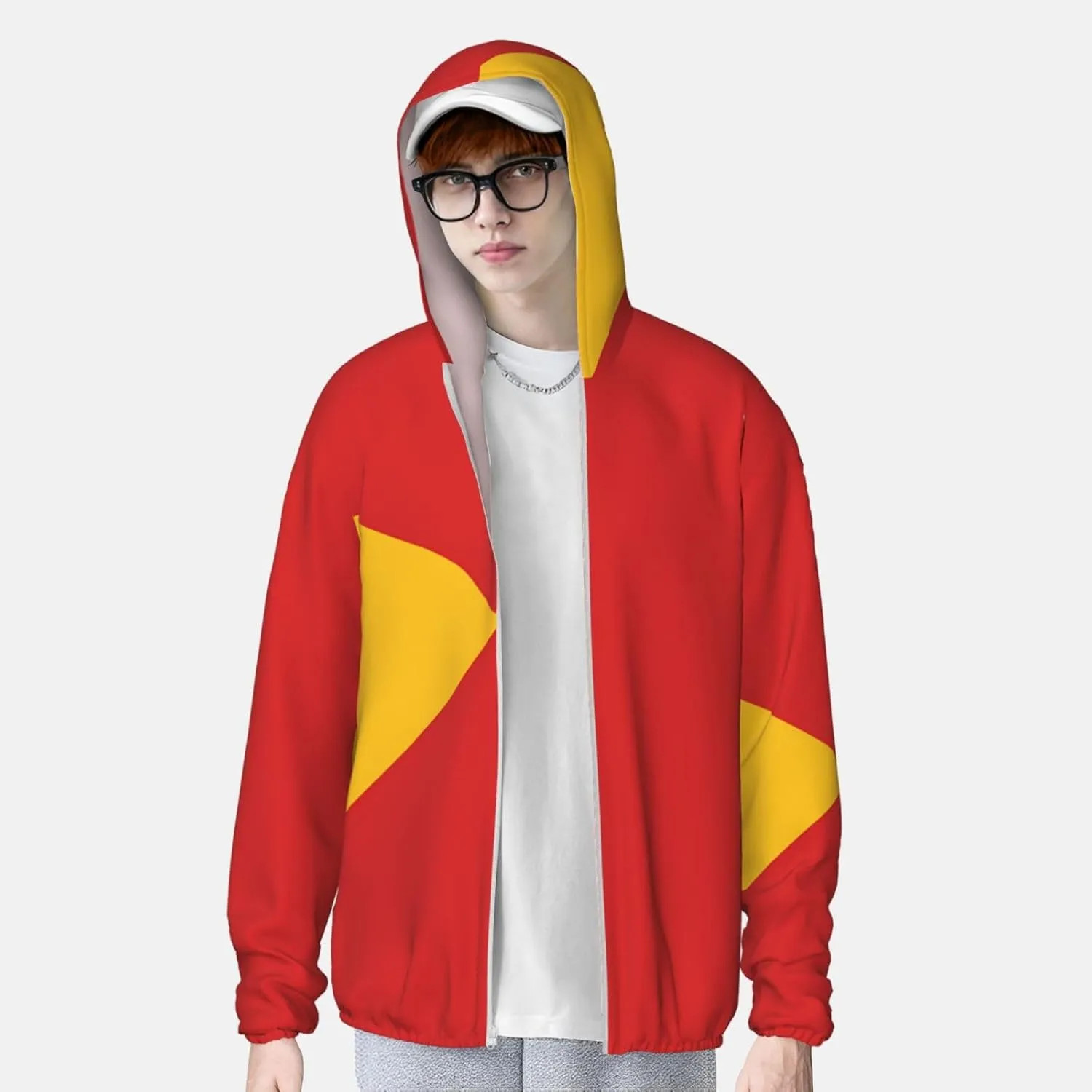 Lightweight UV Protection Sun Jacket, Flag of Timor-Leste Print Sportswear Hooded Sunblock Shirt for Outdoor
