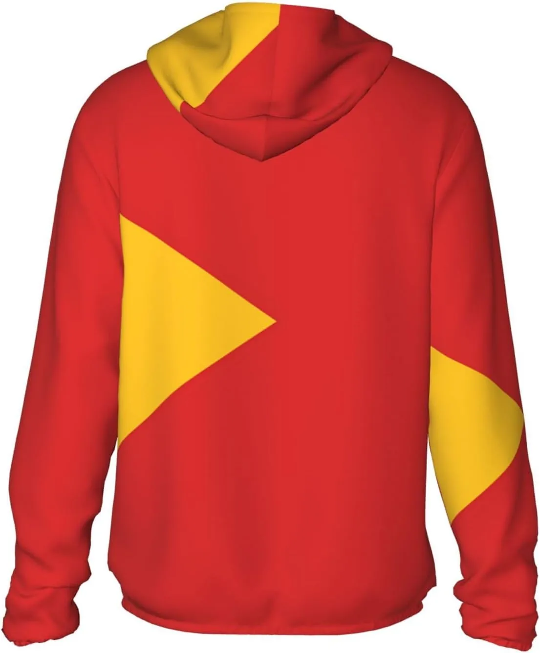 Lightweight UV Protection Sun Jacket, Flag of Timor-Leste Print Sportswear Hooded Sunblock Shirt for Outdoor