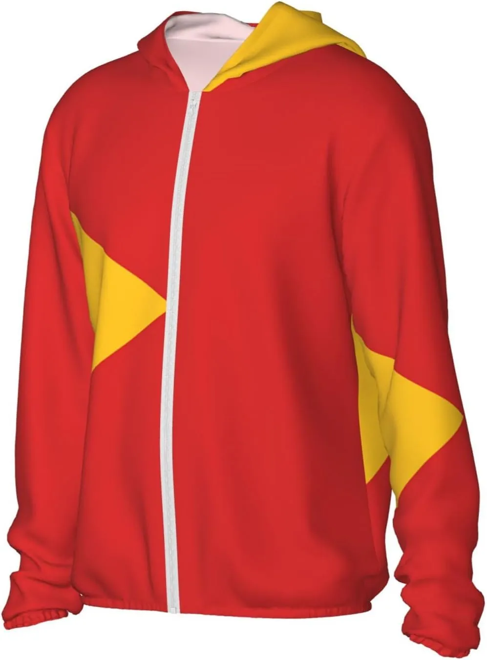 Lightweight UV Protection Sun Jacket, Flag of Timor-Leste Print Sportswear Hooded Sunblock Shirt for Outdoor