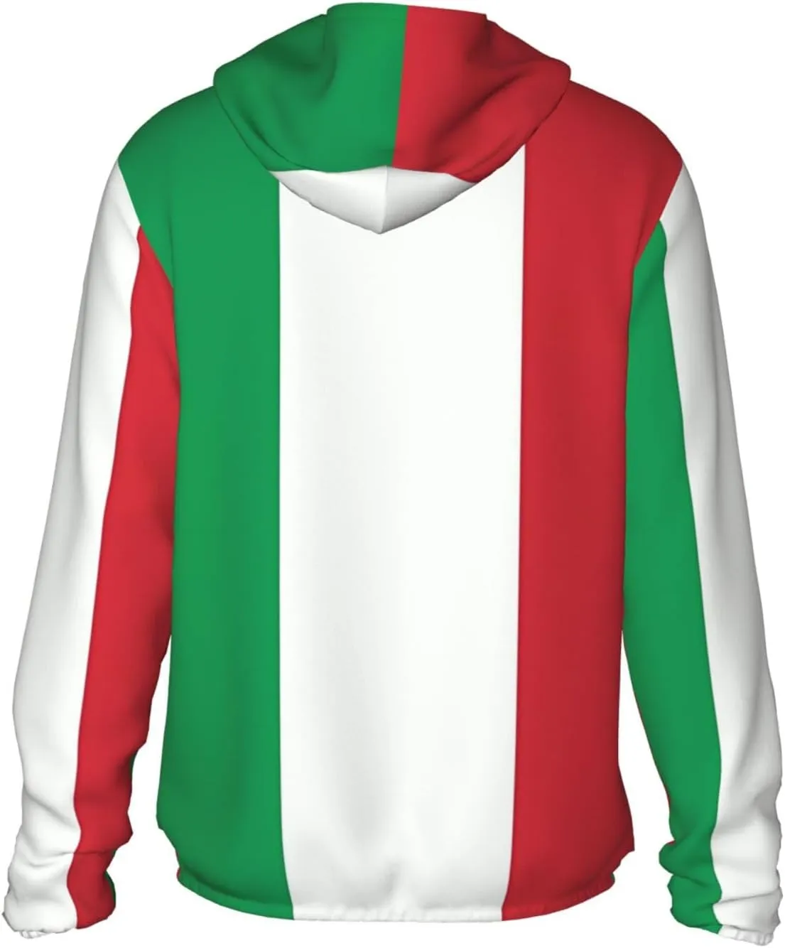 Lightweight UV Protection Sun Jacket, italy flag Print Sportswear Hooded Sunblock Shirt for Outdoor