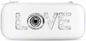Love Horror Eyeballs Compatible with Switch Carrying Case Hard Travel Game Bag Pouch with 15 Games Accessories