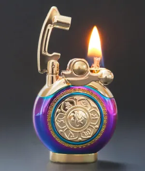 Luxgaze Vintage Trench Lighter Refillable Kerosene Antique Permanent Lighter Lift Arm Lighter Soft Flame Lighter Gift for Men(Fuel Not Included) Rainbow