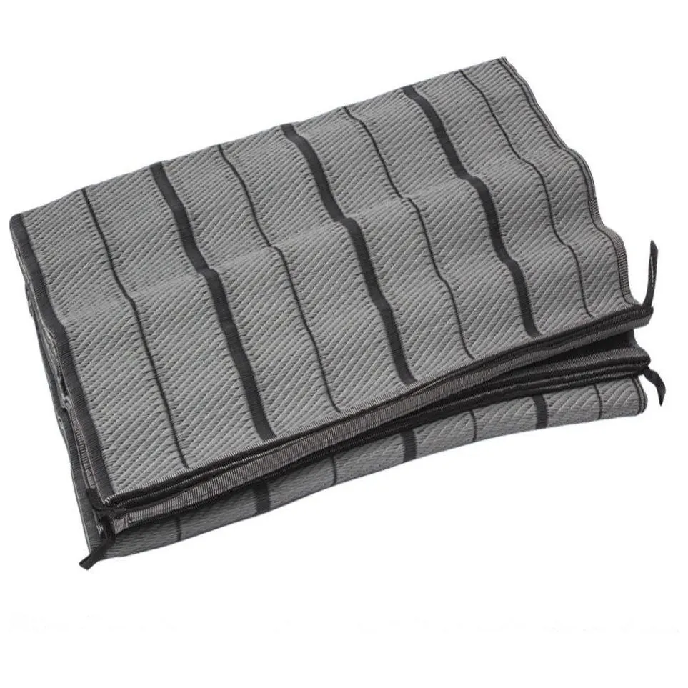 Luxury Awning Carpet 2.5 x 6.0m Moroccan Style Padded Ground Sheet H/D Grey PLS