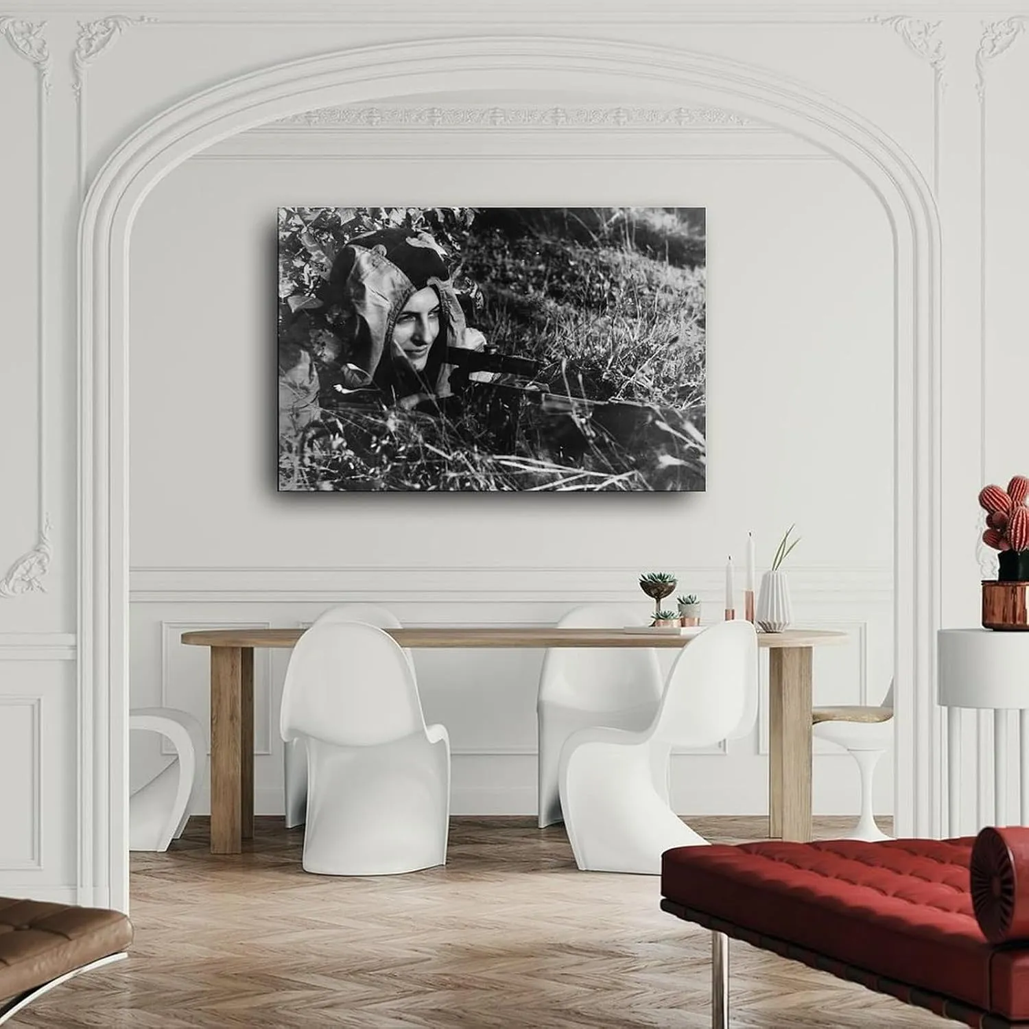 Lyudmila Pavlichenko World War II Soviet Red Army Sniper Black And White Poster Room Bedroom Decoration Poster3 Canvas Painting Wall Art Poster for Bedroom Living Room Decor 36x24inch(90x60cm)
