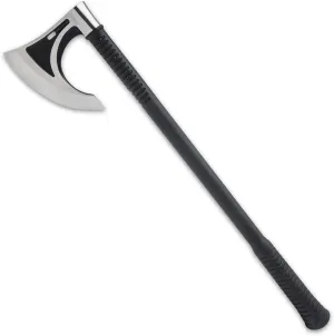 M48 Viking Axe & Sheath | Bearded Blade | 3Cr13 Cast Stainless Steel Axe Head | Modern Tactical Design | TPU Sheath | Deeply Ridged Handle