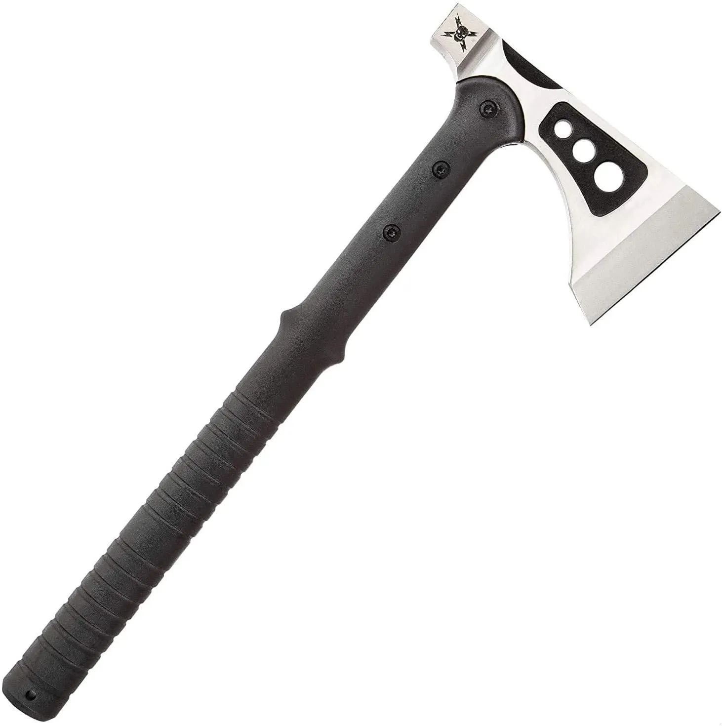 M48 Woodsman Axe with Sheath – 2Cr12 Cast Stainless Steel Head, Black Oxide Coating, Nylon Fiber Handle, Nylon Belt Sheath – Ideal Camping Companion Tool - 15 1/2" Overall