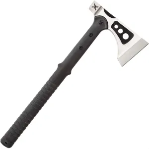M48 Woodsman Axe with Sheath – 2Cr12 Cast Stainless Steel Head, Black Oxide Coating, Nylon Fiber Handle, Nylon Belt Sheath – Ideal Camping Companion Tool - 15 1/2" Overall