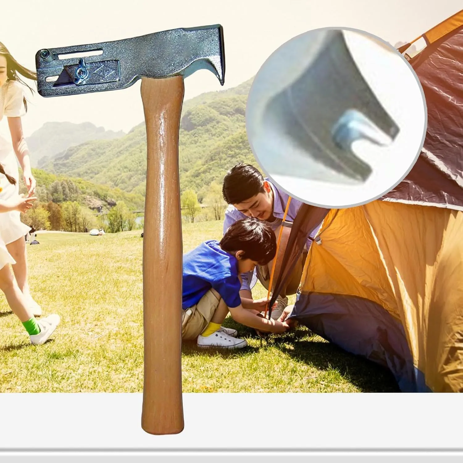Magnet Roofing Hatchets Faced Roofing Hatchets Quick Installation Roofing Nails,Carbon Steel Roofing Hammer,for Garden Construction for Roofing, Garden ConstructionGrey,One Size
