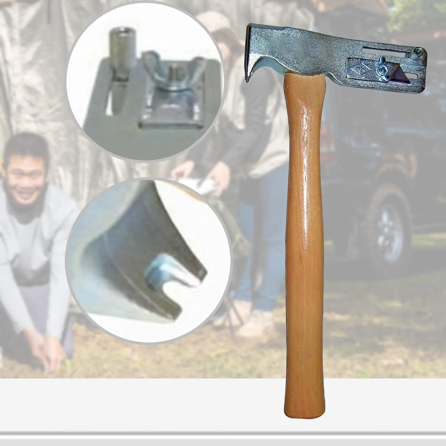 Magnet Roofing Hatchets Faced Roofing Hatchets Quick Installation Roofing Nails,Carbon Steel Roofing Hammer,for Garden Construction for Roofing, Garden ConstructionGrey,One Size