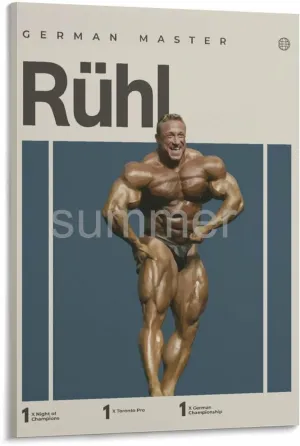 Markus Rühl Bodybuilder Poster 2 Canvas Painting Wall Art Poster for Bedroom Living Room Decor 16x24inch(40x60cm)