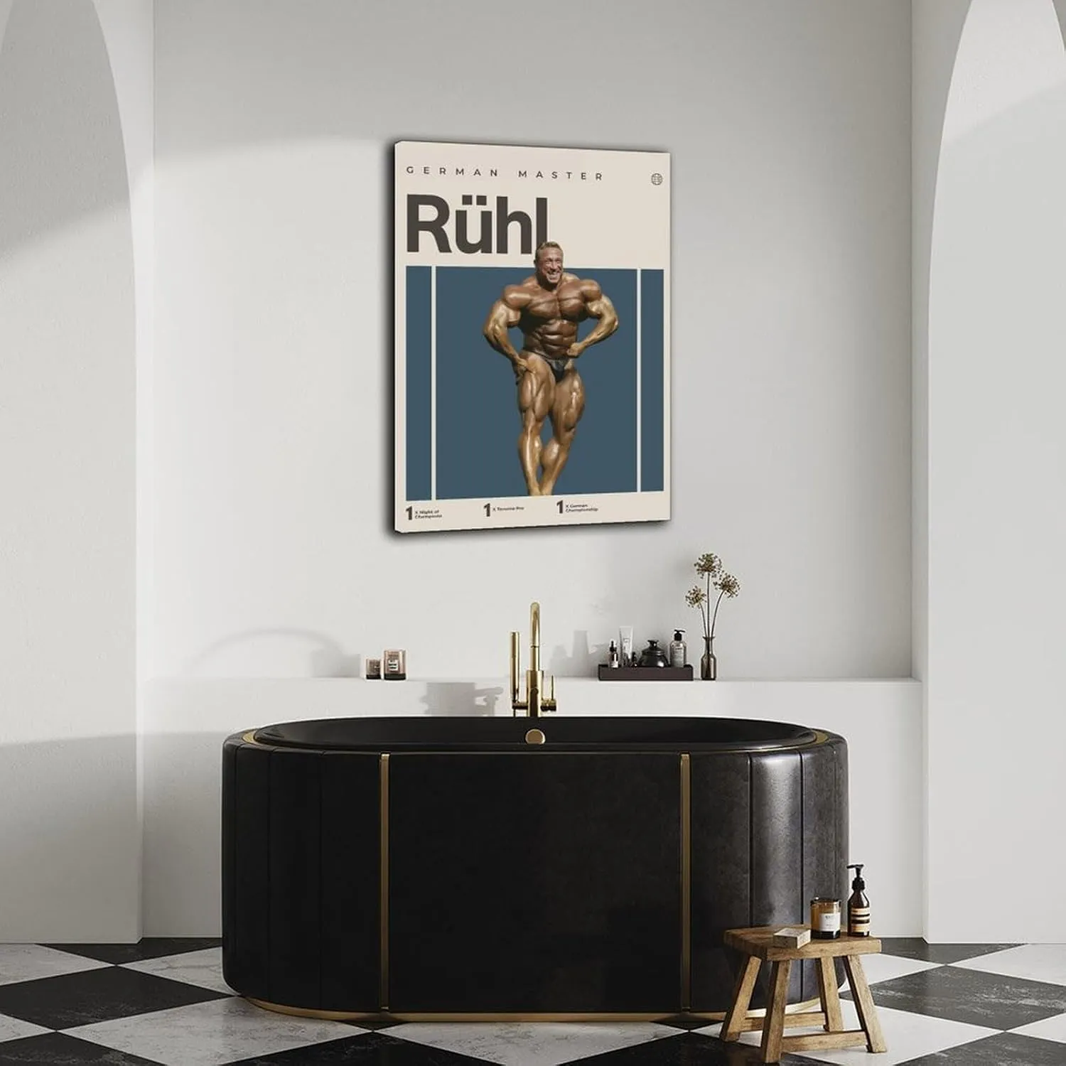Markus Rühl Bodybuilder Poster 2 Canvas Painting Wall Art Poster for Bedroom Living Room Decor 16x24inch(40x60cm)