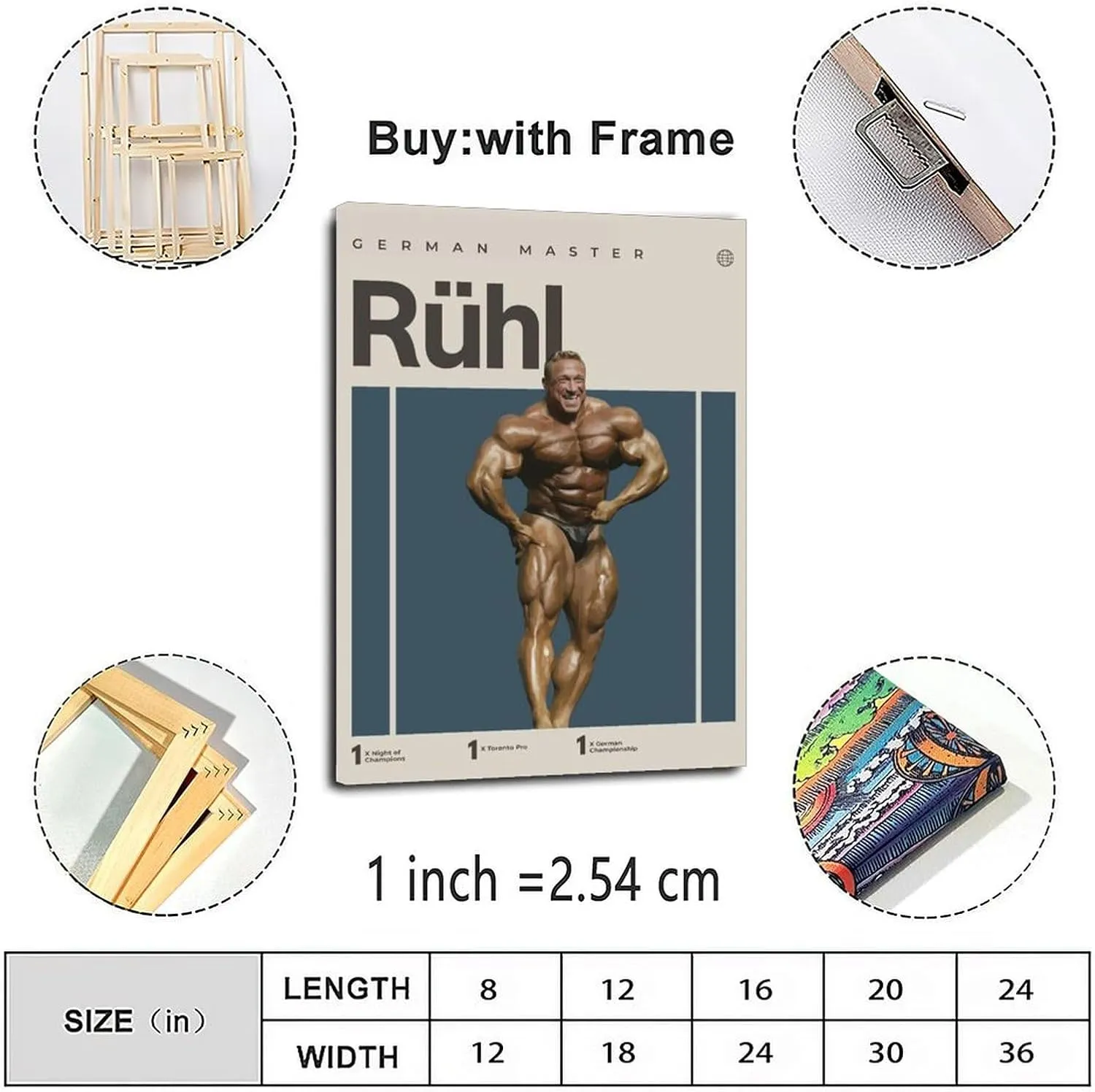 Markus Rühl Bodybuilder Poster 2 Canvas Painting Wall Art Poster for Bedroom Living Room Decor 16x24inch(40x60cm)