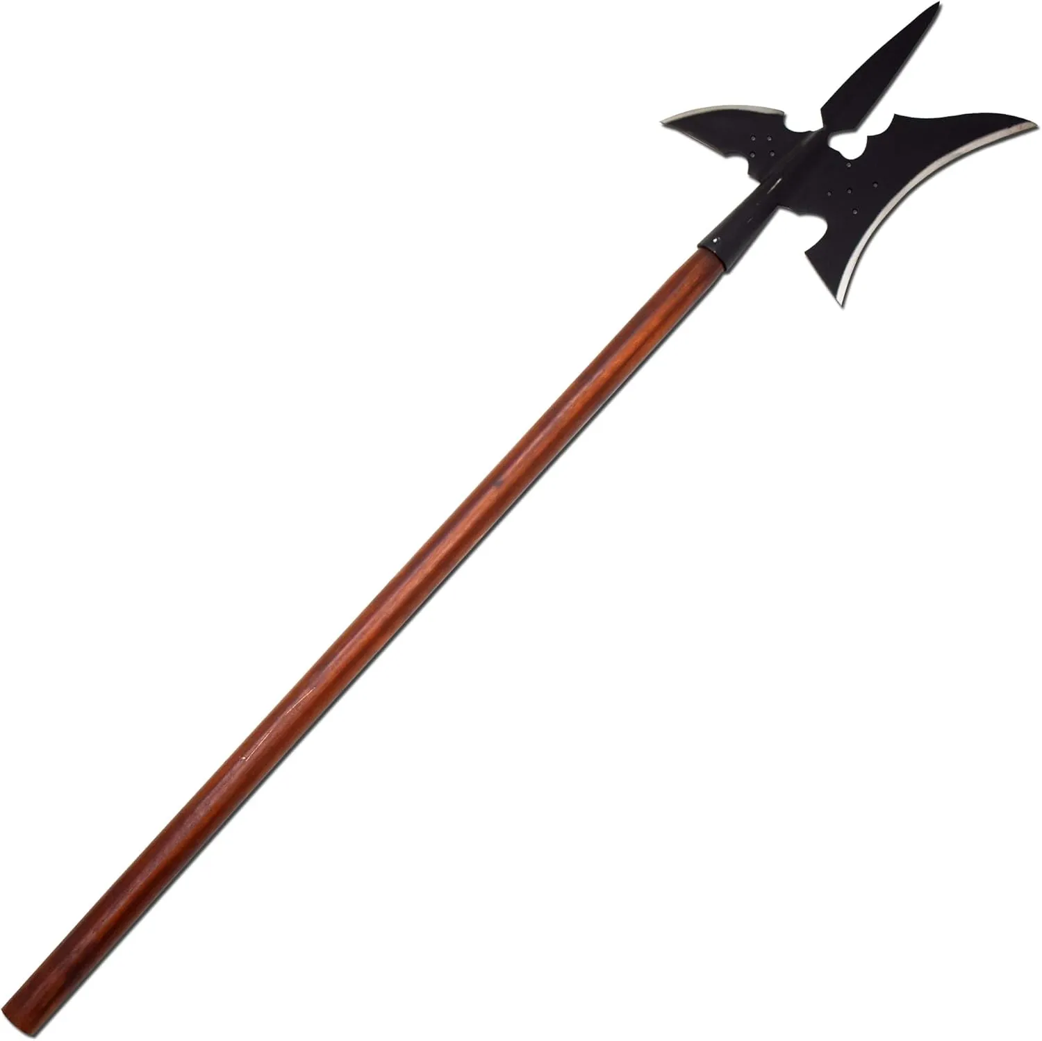 Medieval Warrior Large 46.5" Forged Carbon Steel Triple Edged Wood Handle Viking Axe