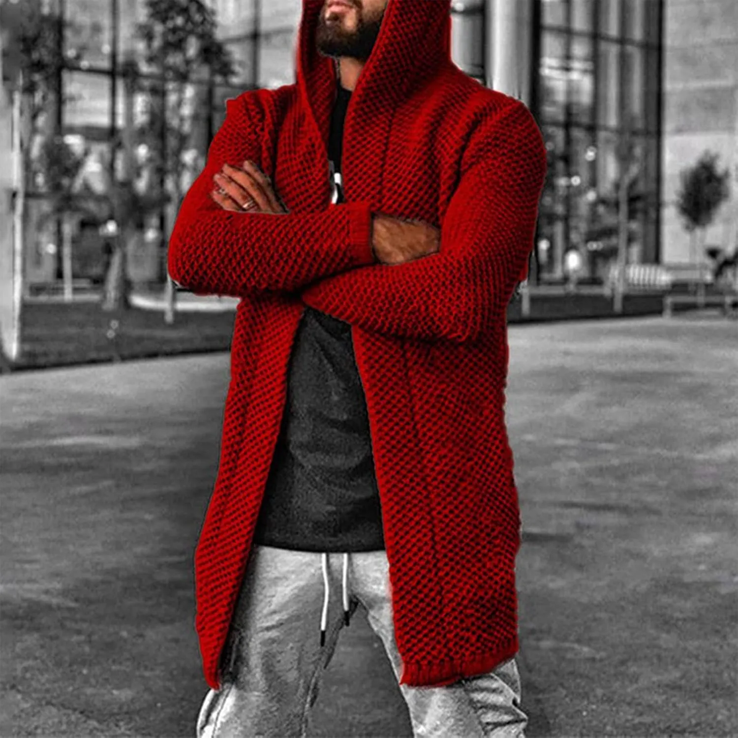 Men's Shacket Hoodie Cardigan Sweaters Fall Winter Warm Pullover Coat Jacket Fashion Stylish Homewear Jackets