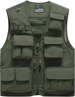 Men's Vests Lightweight Fashion Casual Solid Outdoor Quick-Drying Vest Jacket Tops Slim Fit, M-7XL