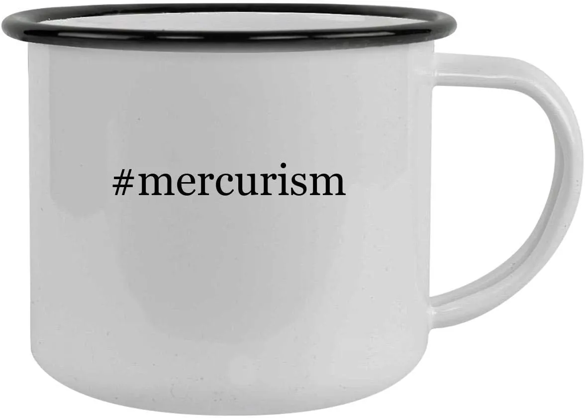 #mercurism - 12oz Hashtag Camping Mug Stainless Steel, Black