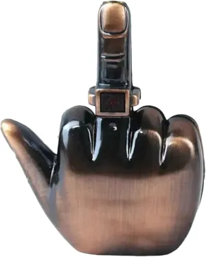 Middle Finger Refillable Butane, Cigar, Cigarette Vintage Antique,Lighter Qty: 1 Random Color