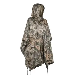 MIL-TEC Camouflage Poncho - PVC-Coated  Waterproof  Lightweight  and Multi-Functional