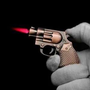 Mini Pistol Shape Jet Flame Refillable Butane Lighter