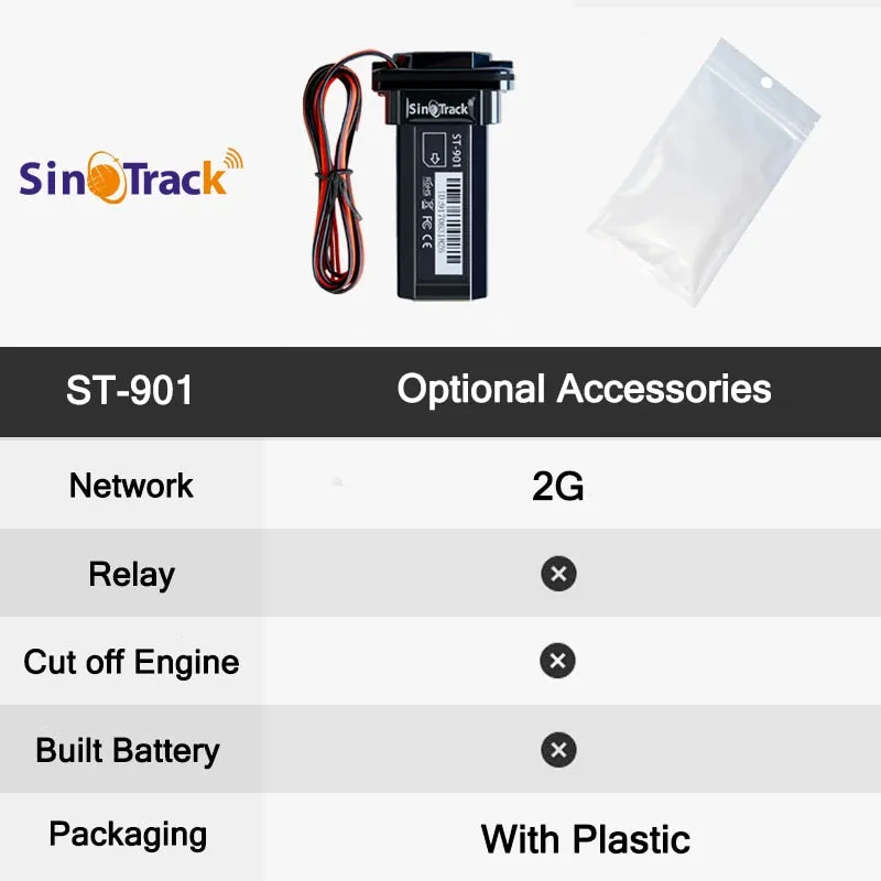 Mini Waterproof Builtin Battery GSM GPS tracker ST-901 for Car motorcycle vehicle tracking device with online tracking software