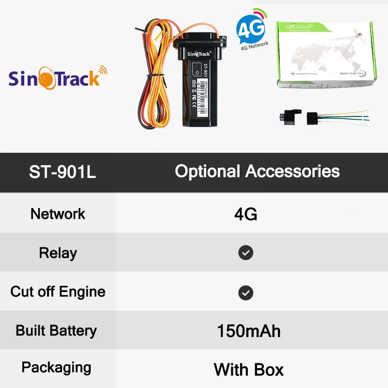 Mini Waterproof Builtin Battery GSM GPS tracker ST-901 for Car motorcycle vehicle tracking device with online tracking software