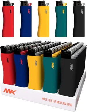 MK Lighter 50 Packs 9G Flint Strike Refillable Lighters, Ideal to use as Candle Lighters, BBQ Lighters, Butane Lighters, Classic Pocket Lighters (9G-HUE-50PC)