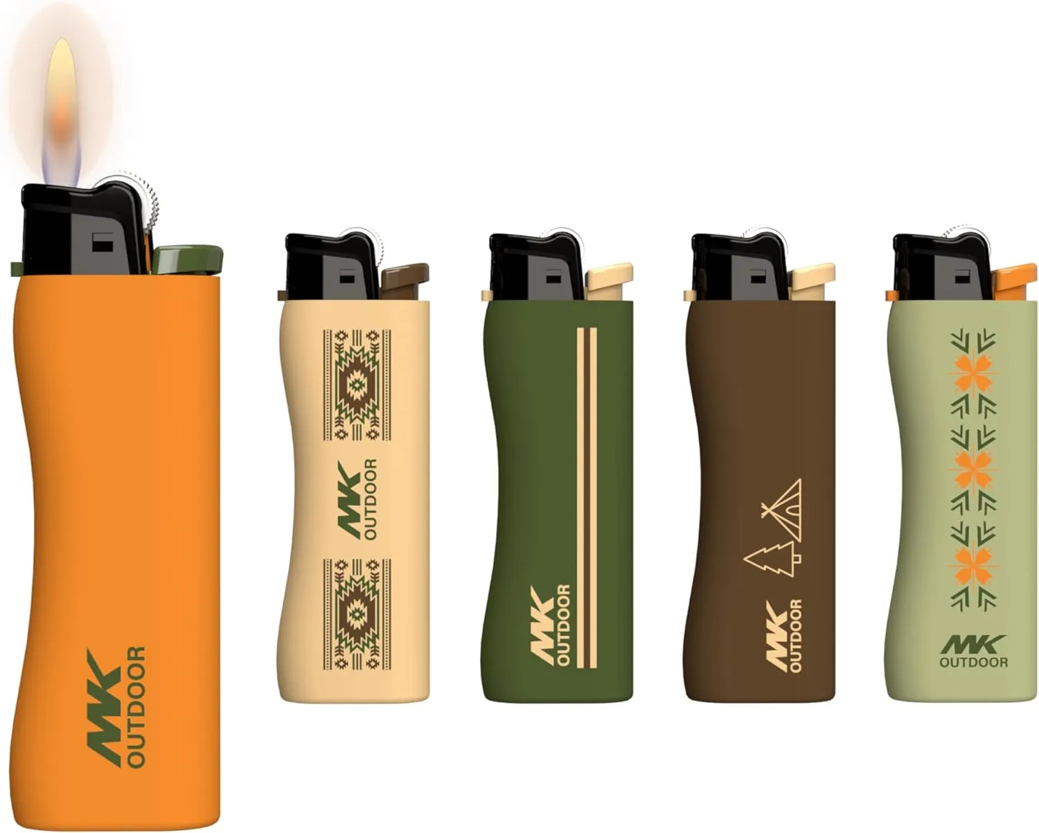 MK Lighter 9G Flint Strike Refillable Lighters, BBQ Lighters, Classic Pocket Lighters. (Outdoor Series)