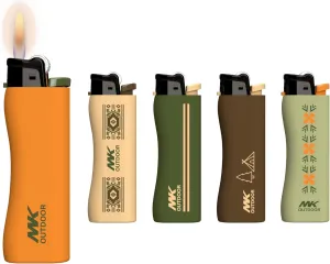 MK Lighter 9G Flint Strike Refillable Lighters, BBQ Lighters, Classic Pocket Lighters. (Outdoor Series)