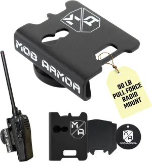 Mob Armor Rad Mount - Magnetic Car Mount Kit for CB, VHF, GMRS & Other Handheld Radios with Hand Mic Holder & Base, Walkie Talkie Holder, Mounting Solutions for Truck, Military & Off Road Accessories