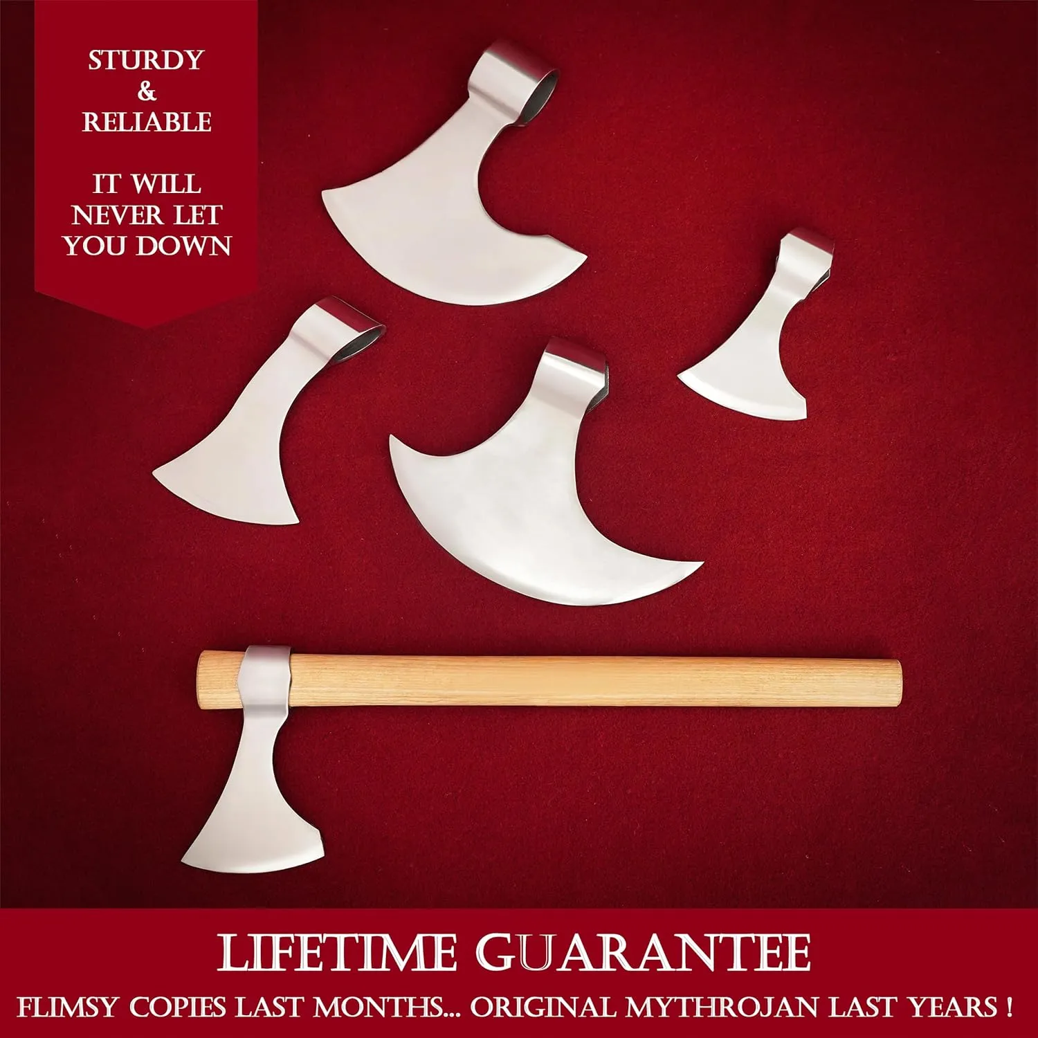 Mythrojan Medieval Viking Axe Battle Ready axehead Reenactment Renaissance Costume