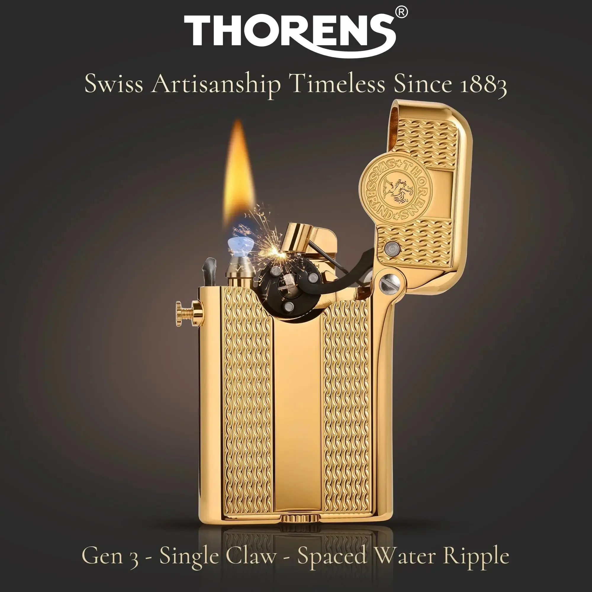 （New）Gen 3 - Single Claw - Spaced Water Ripple - Gold