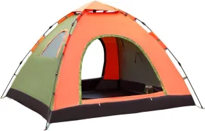 NIEH Tent Outdoor Automatic Hydraulic Household, 3-4 People Camping Camping Travel Family Tent, Moisture pad, Pillow