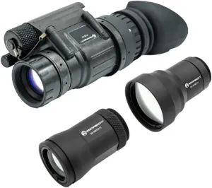 Night Vision PVS-14 Gen 3 Pinnacle Observation Kit, Includes PVS-14 Night Vision Monocular 2000 FOM, 3X Magnifier Lens, 6X Magnifier Lens