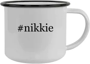 #nikkie - 12oz Hashtag Camping Mug Stainless Steel, Black