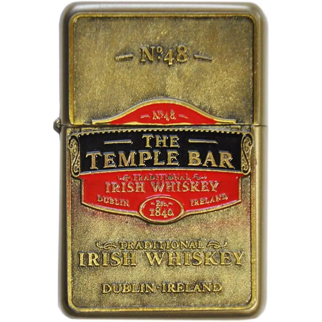 Oil Lighter With Temple Bar Traditional Irish Whiskey Design