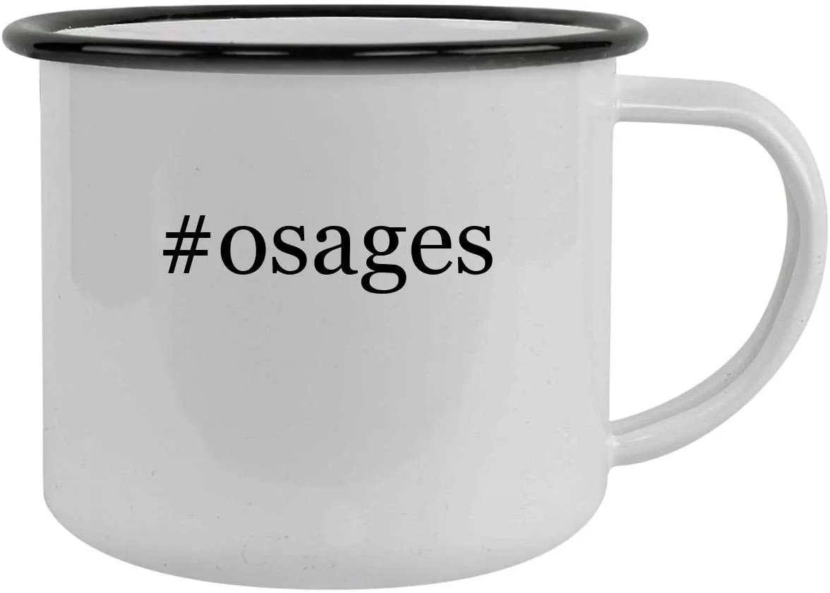 #osages - 12oz Hashtag Camping Mug Stainless Steel, Black