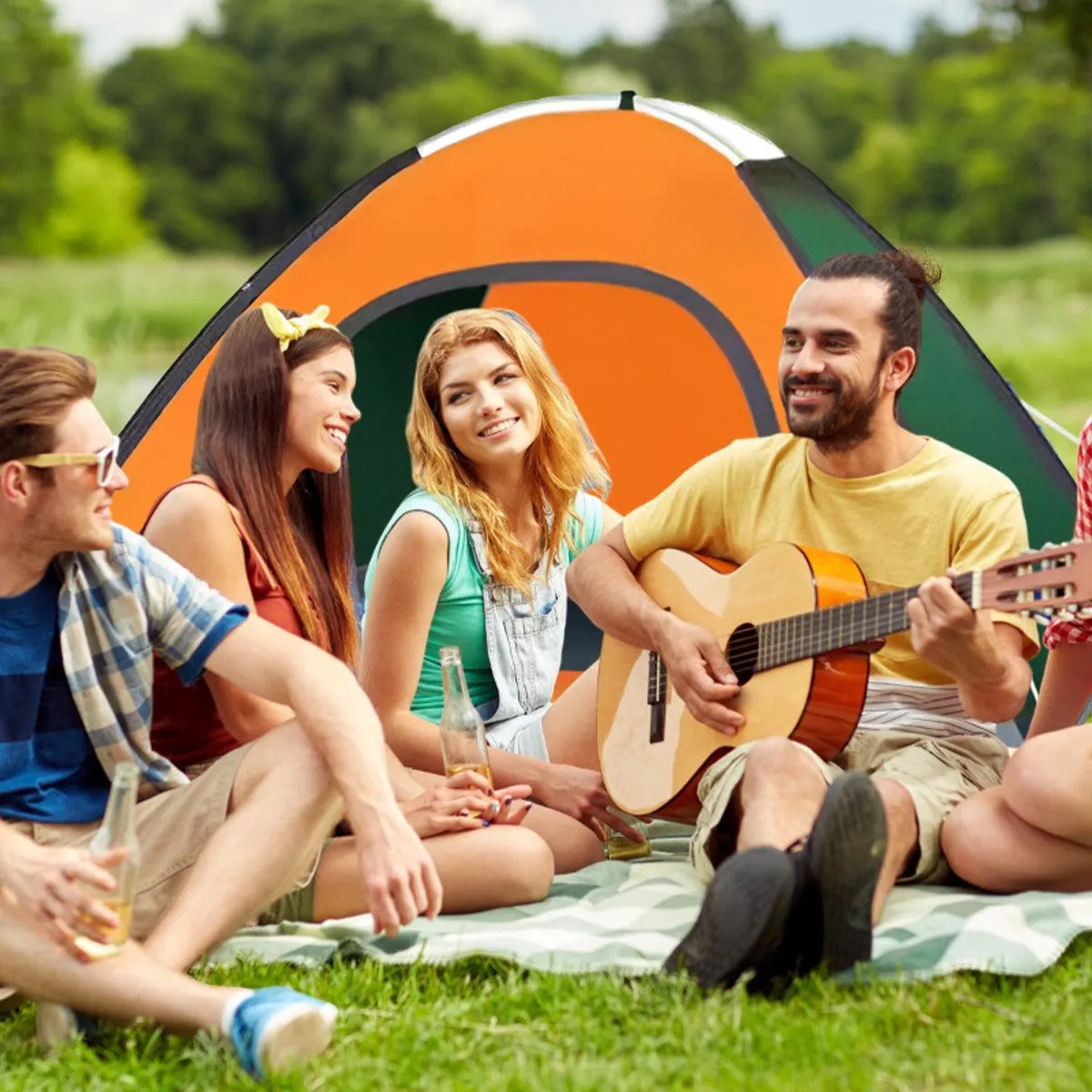Outdoor Camping Tent Portable Sun Protection Lightweight Quick Setup Shelter