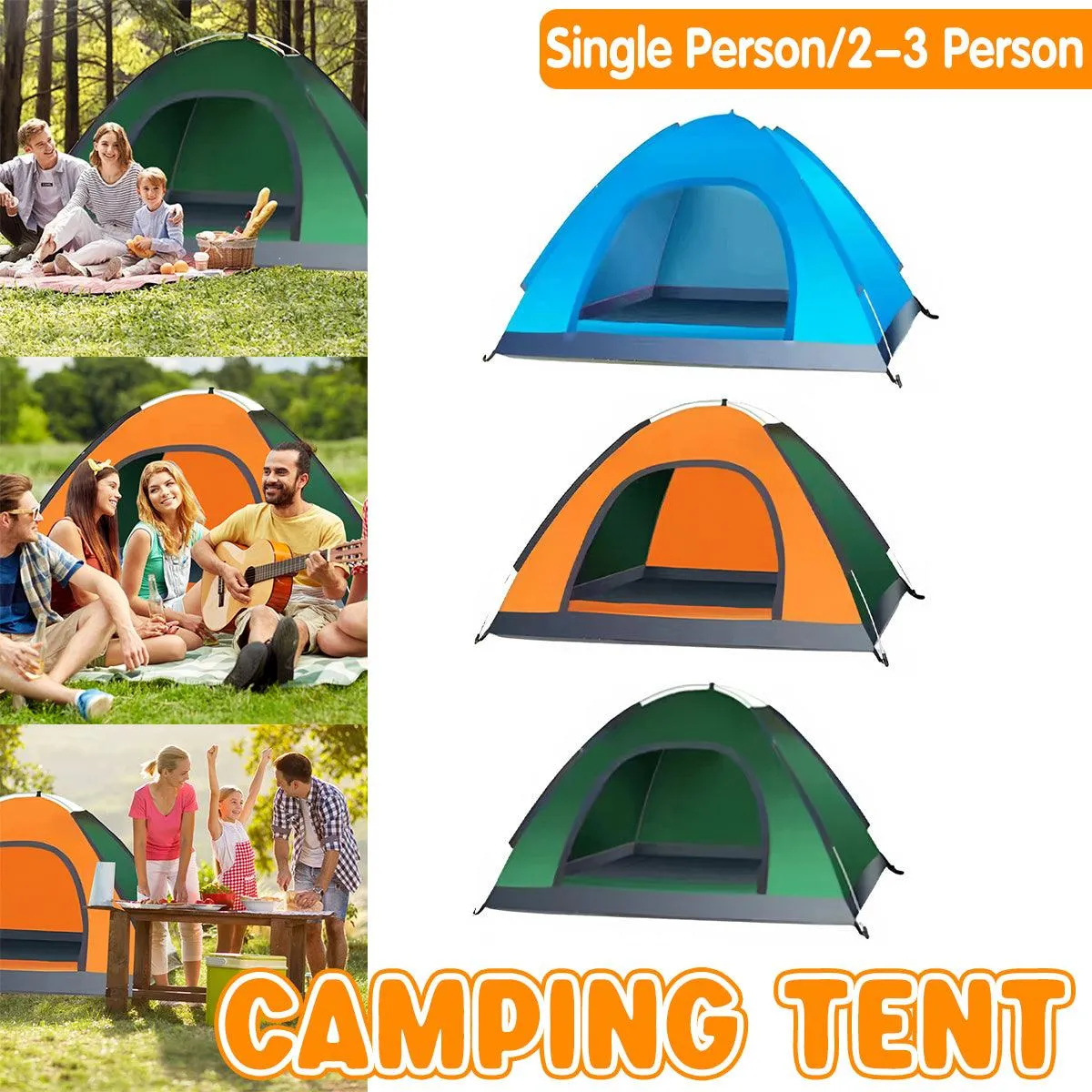 Outdoor Camping Tent Portable Sun Protection Lightweight Quick Setup Shelter