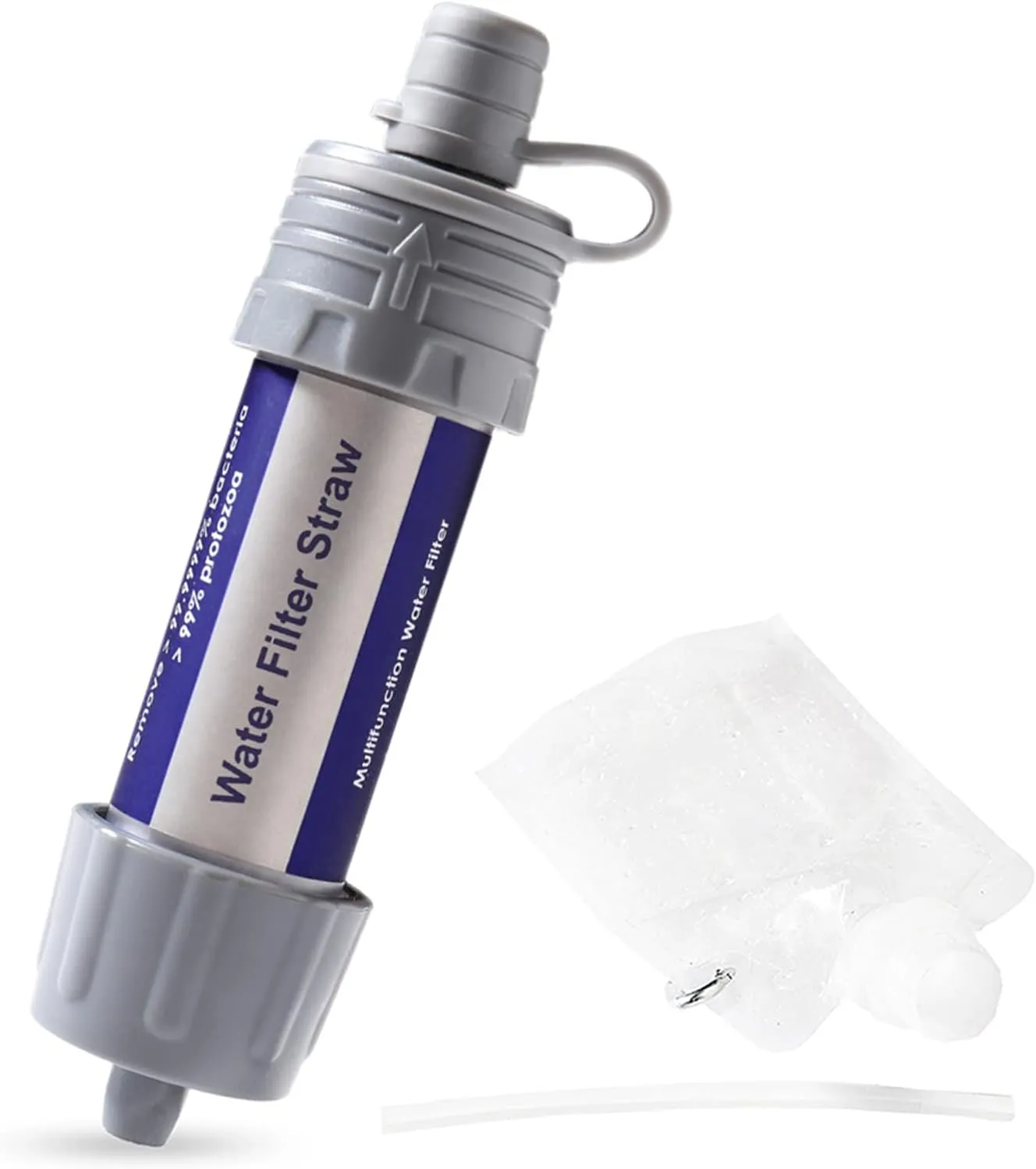 Outdoor Filter St Filtration System for Emergency Preparedn Camping Traveling Backpacking, Grey