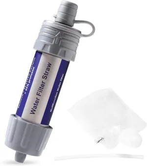 Outdoor Filter St Filtration System for Emergency Preparedn Camping Traveling Backpacking, Grey