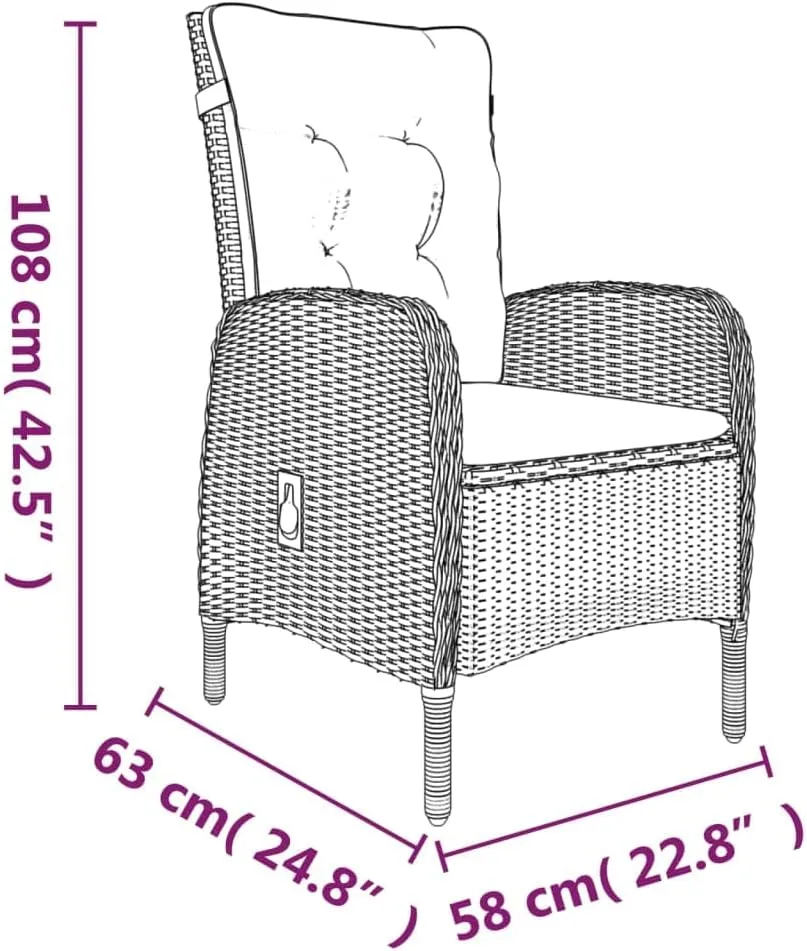 Outdoor Patio Furniture,5 Piece Patio Dining Set with Cushions Gray and BlackDesigned for Camping, Resting, Outdoors.
