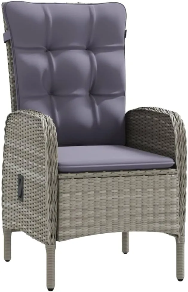 Outdoor Patio Furniture,5 Piece Patio Dining Set with Cushions Gray and BlackDesigned for Camping, Resting, Outdoors.