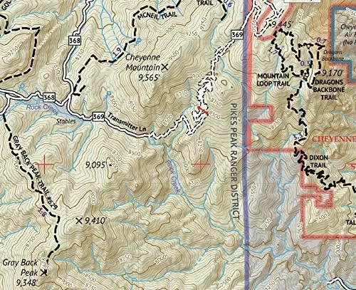 Outdoor Trail Maps Pikes Peak and Colorado Springs - Topographic Hiking Map (2020)