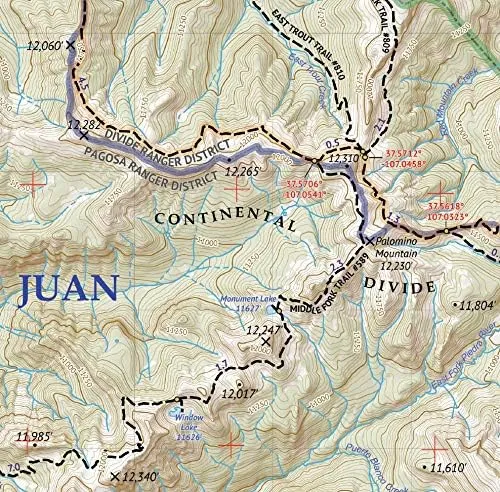 Outdoor Trail Maps Weminuche Wilderness East - Colorado Topographic Hiking Map (2019)