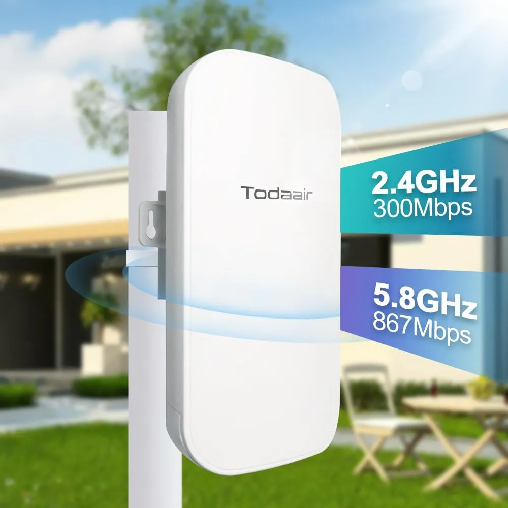Outdoor WiFi Extender | WiFi Booster | Repeater&AP Mode | Up to 1200Mbps Dual Band WiFi Repeater | Covers Up to Least 3440 Sq. ft and 30 Devices