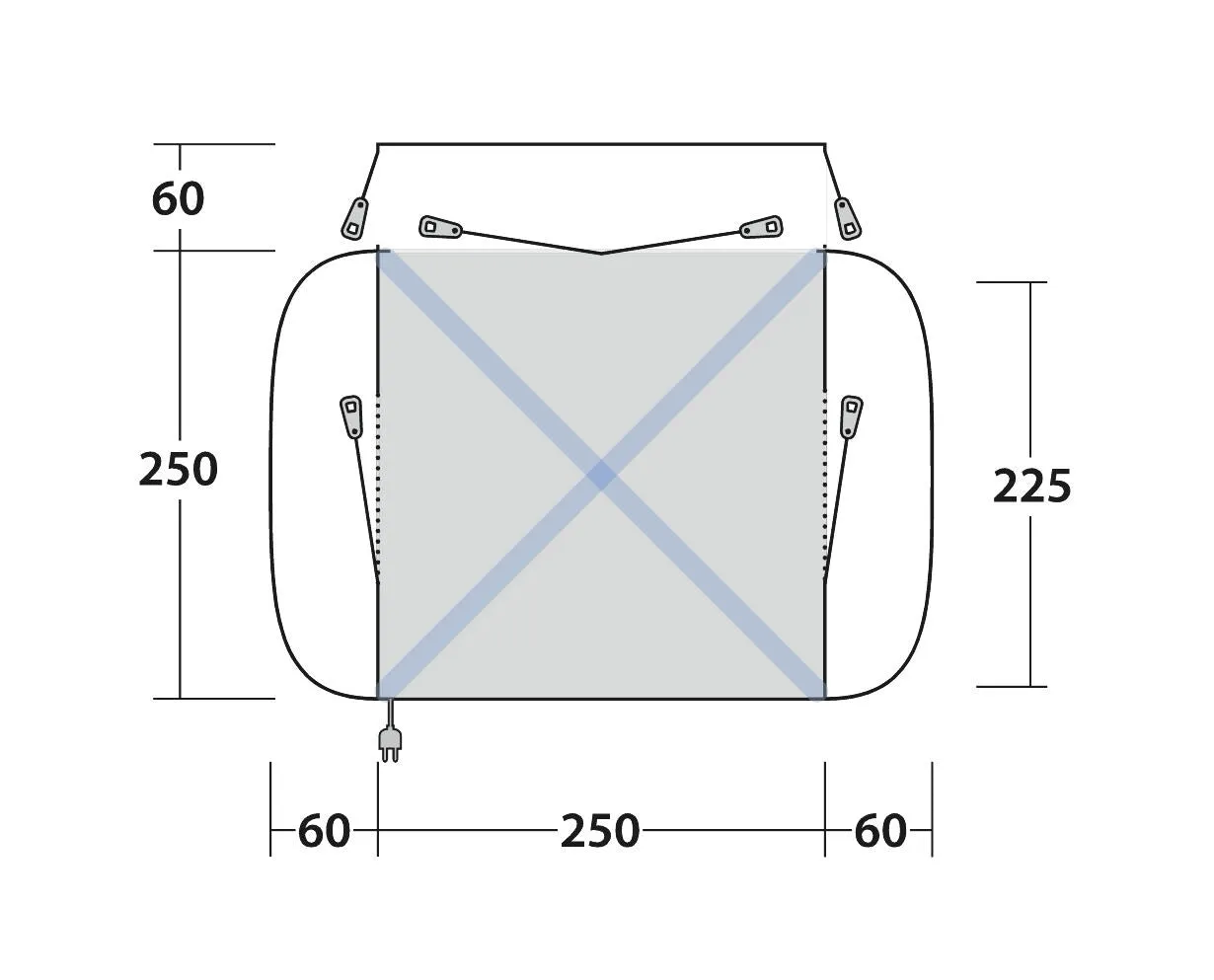 Outwell Daytona Air Driveaway Awning 2025 - Grey (A207439)