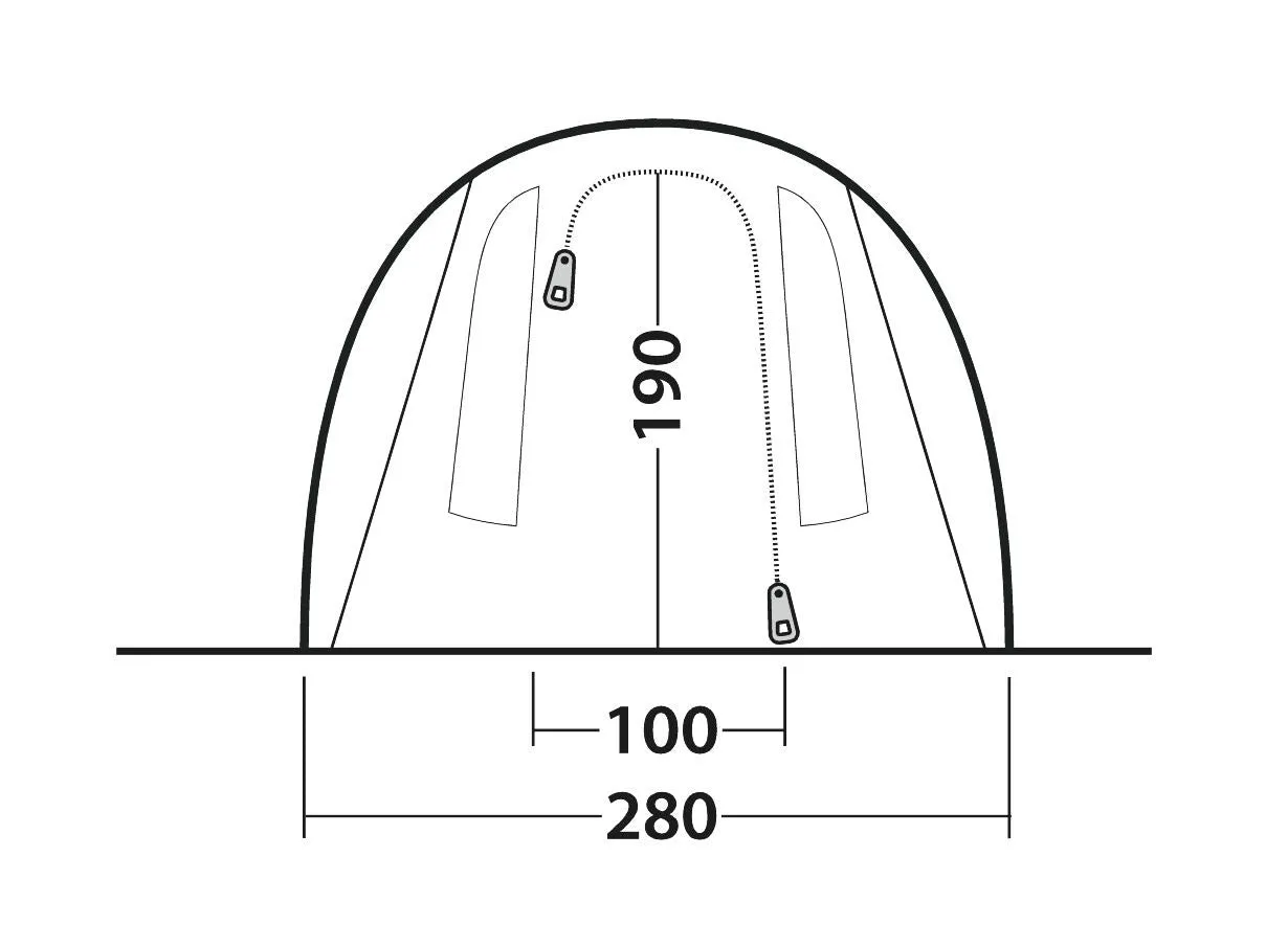 Outwell Rockwell 4 Pole Tent Blue 4 Person