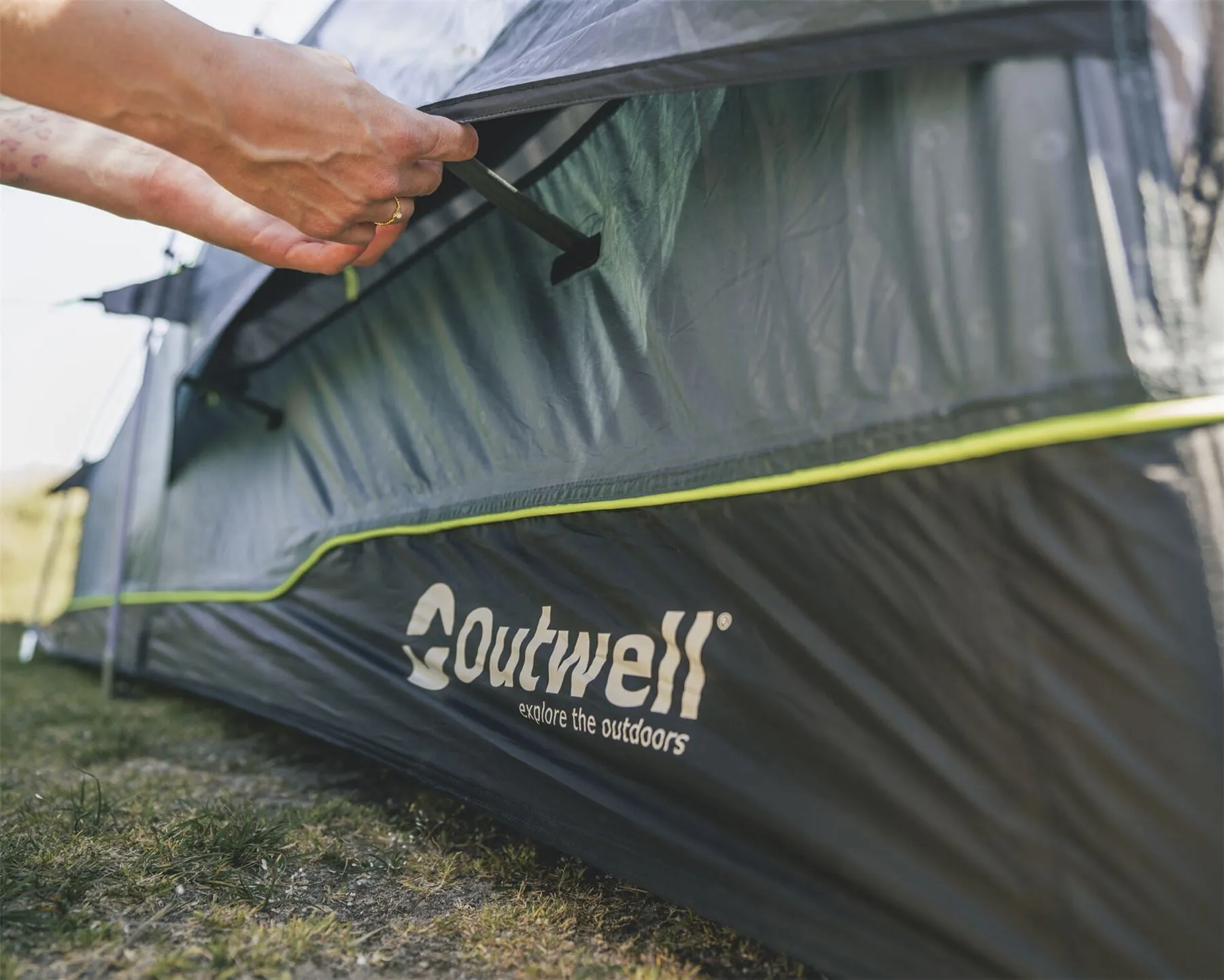 Outwell Rockwell 4 Pole Tent Blue 4 Person